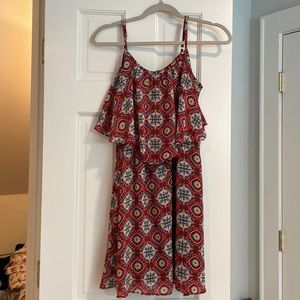 Red and Blue Paisley Summer Dress